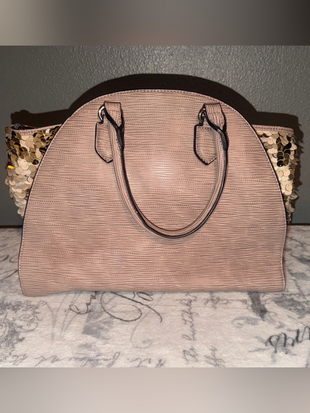 Women's Tan Dome Satchel Handbag